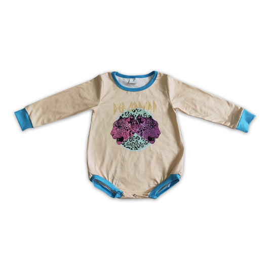 Tiger leopard long sleeve baby kids romper