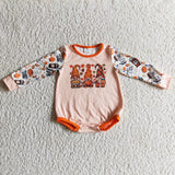 Pumpkin gnomies baby girls fall rompers