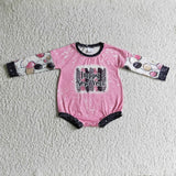 Happy New Year balloon long sleeves baby girls romper