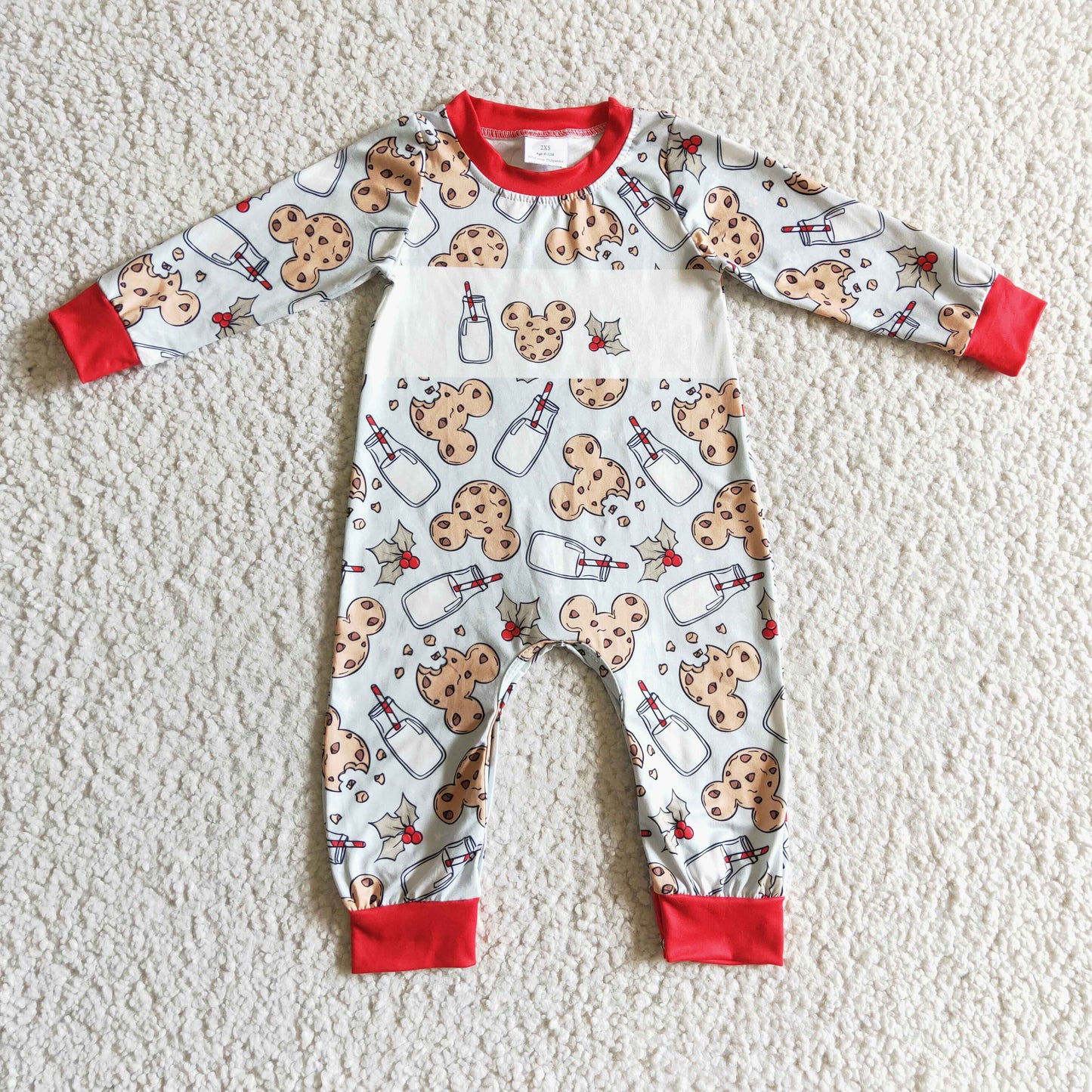 Mouse milk biscuit baby boy Christmas romper