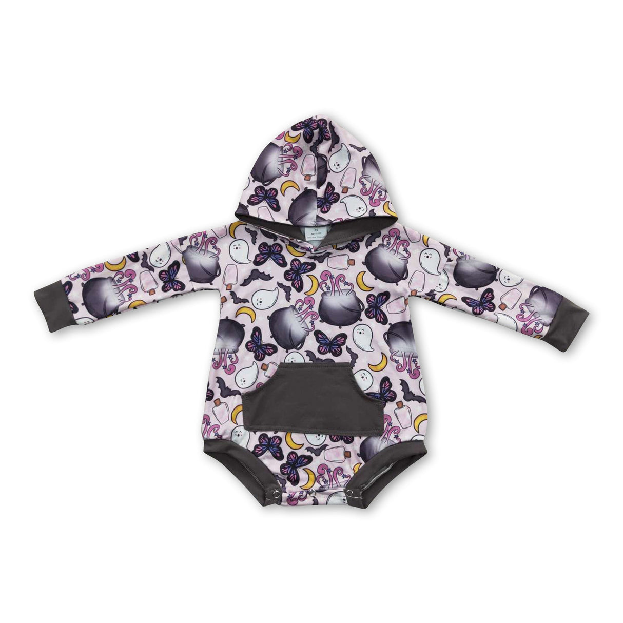 Ghost butterfly bat baby kids halloween hooded romper