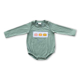 Pumpkin long sleeves solid baby boy fall romper