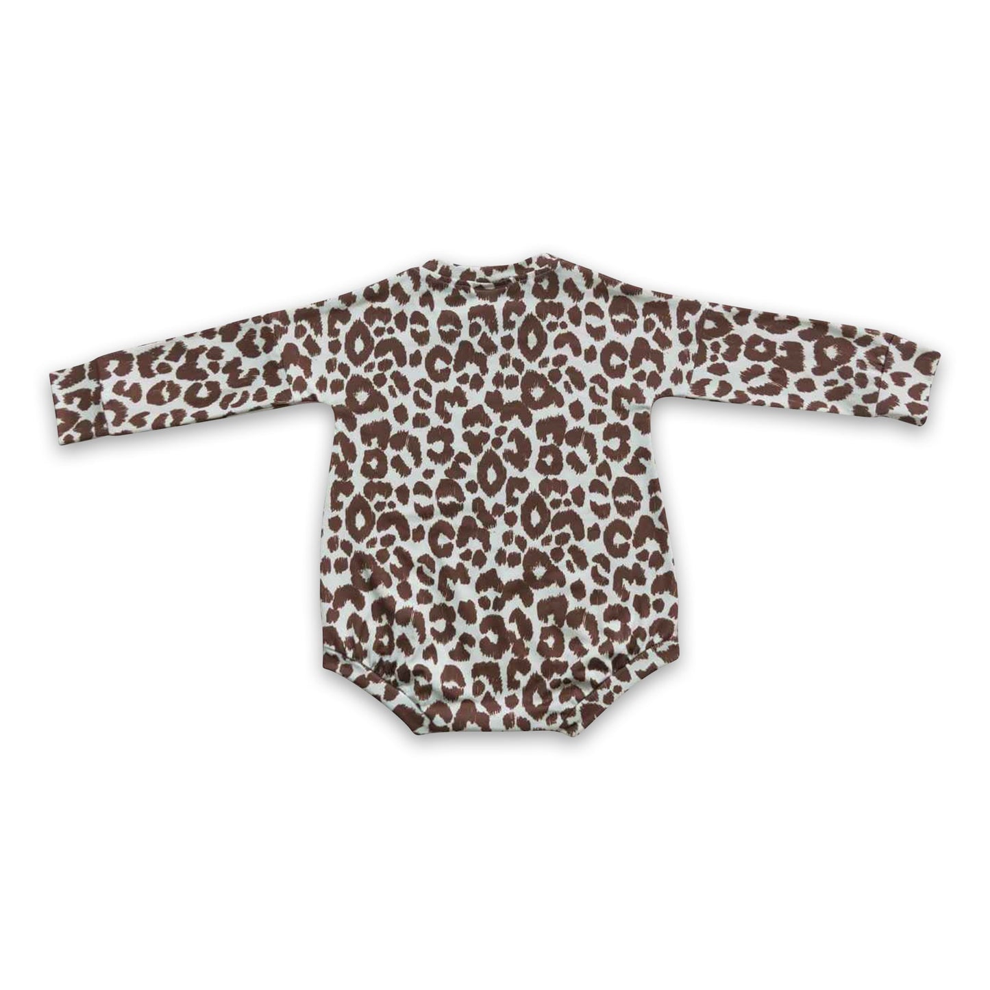 Pink leopard long sleeves party baby girls romper