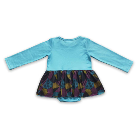 Skull patchwork tulle skirt baby Halloween romper