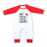 Red long sleeves heart baby valentine's romper