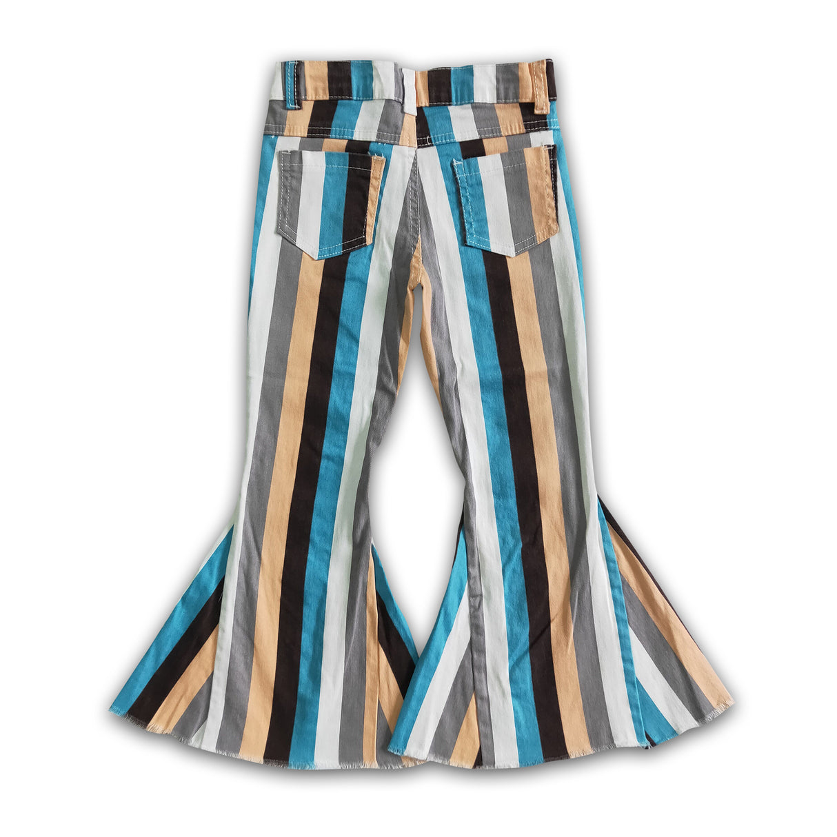 Stripe denim pants kids girls jeans