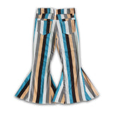 Stripe denim pants kids girls jeans