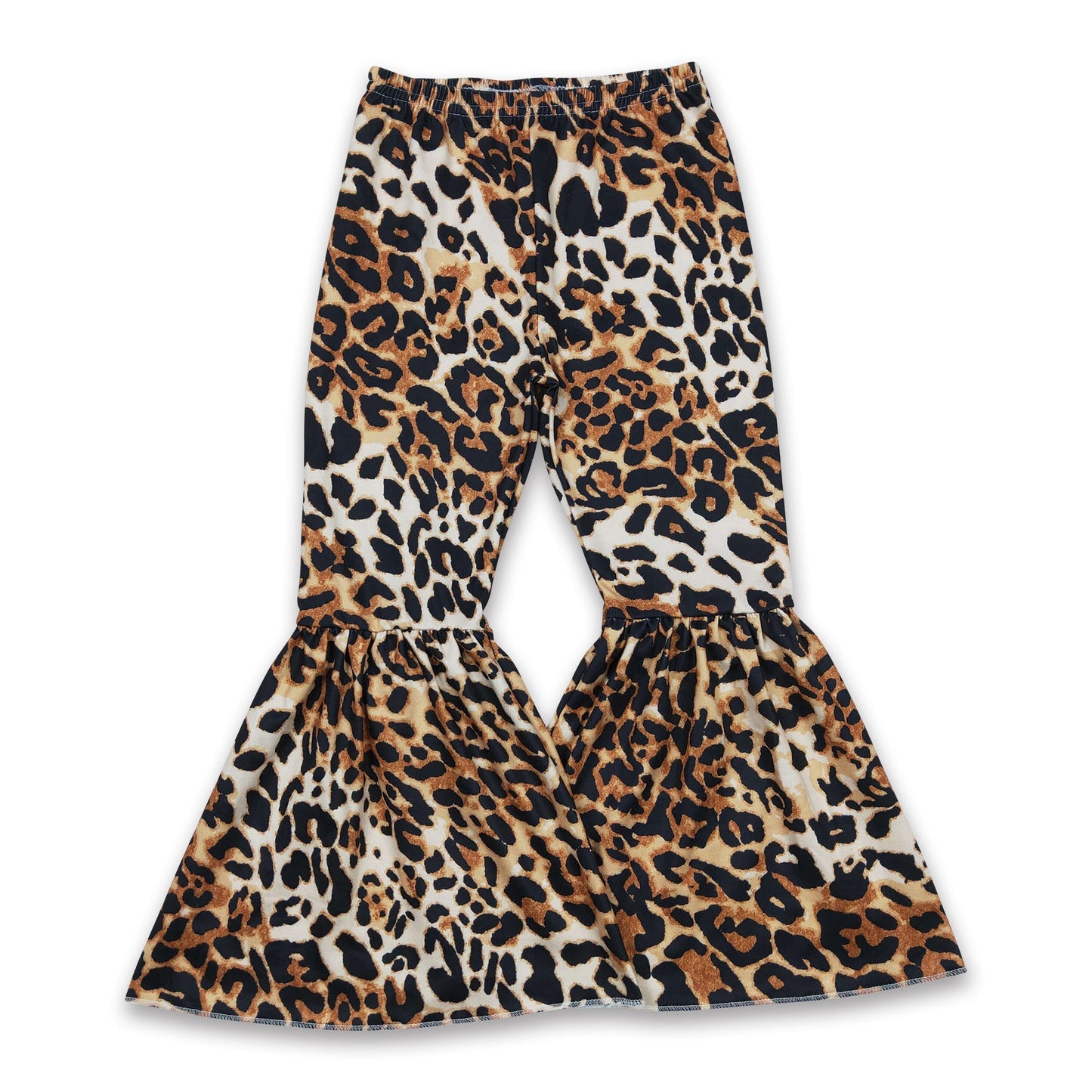 Leopard baby girls bell bottom pants
