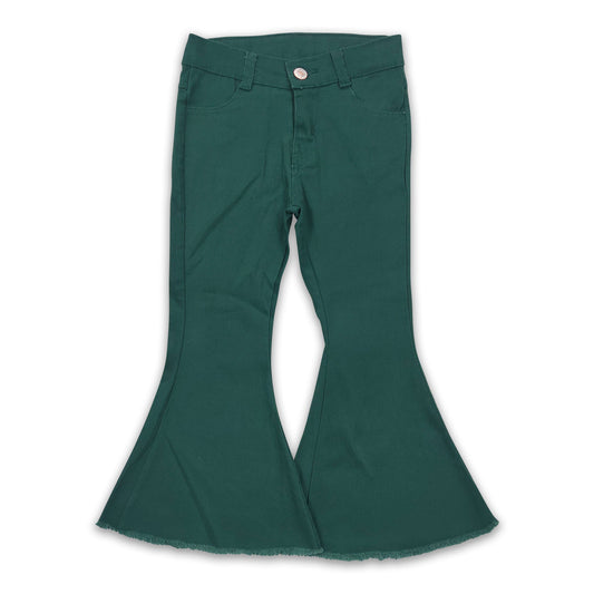 Dark green denim pants kids girls jeans
