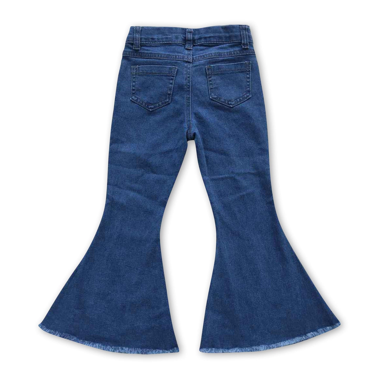 Washed stars denim pants kids girls jeans