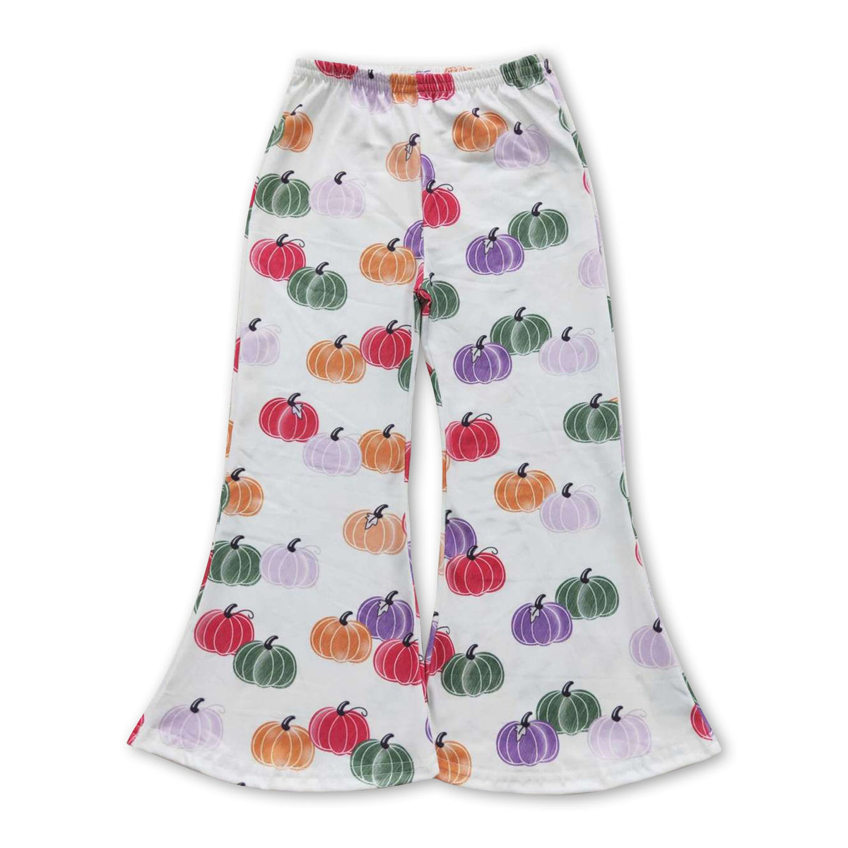 Colorful Fall Pants Colorful pumpkin kids girls fall pants – Yawoo Garment