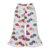 Colorful pumpkin kids girls fall pants