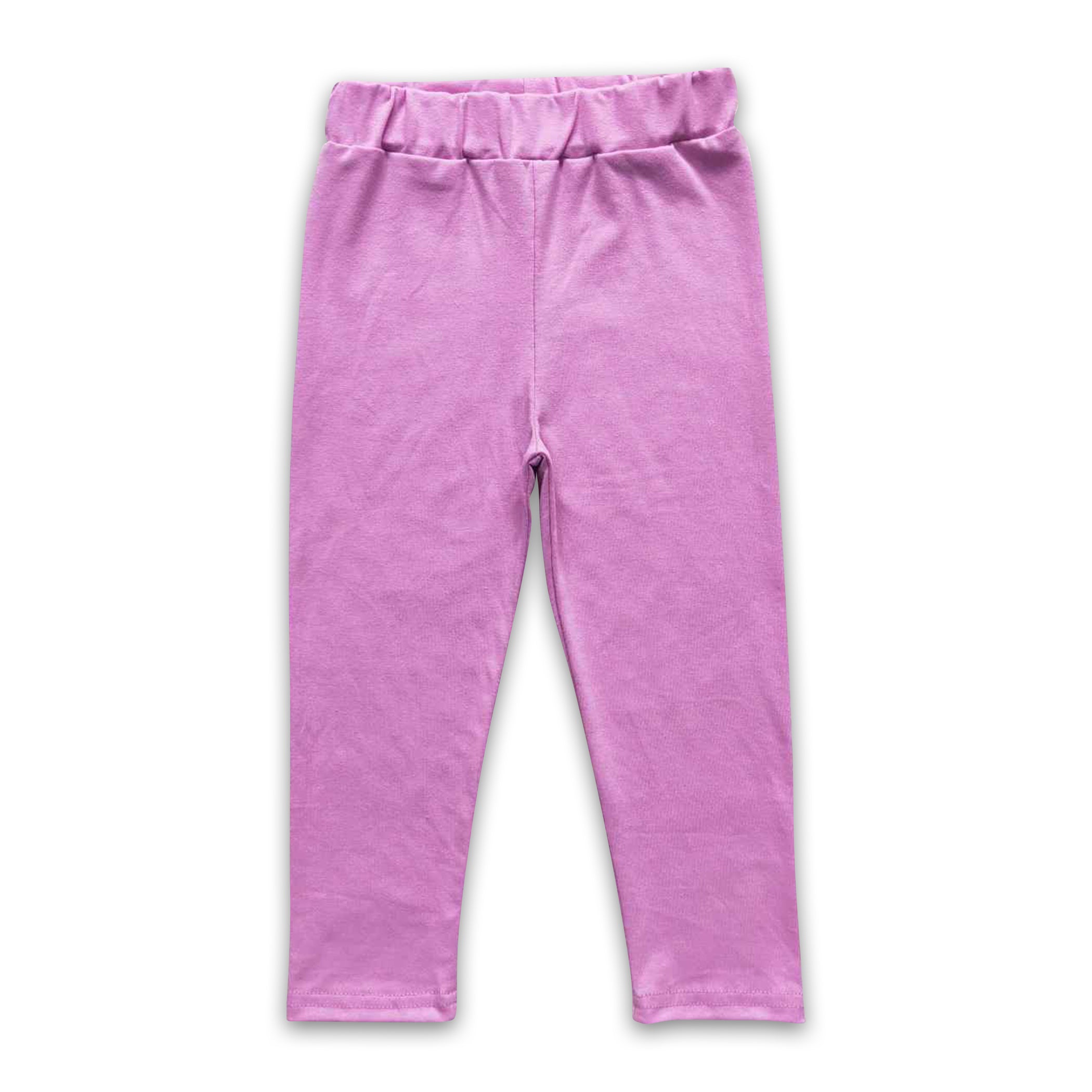 Lavender cotton baby girls leggings Yawoo Garments