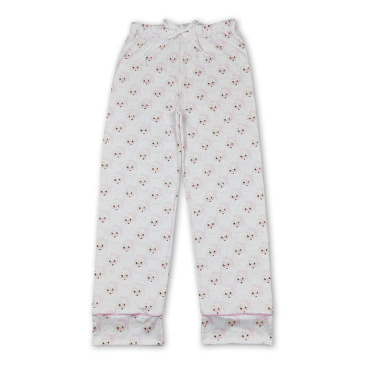 Pink santa family pajamas women Christmas pants
