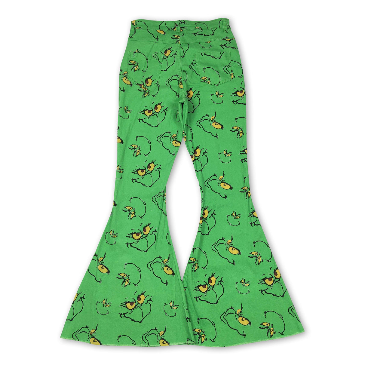 Green face women denim pants adult Christmas jeans