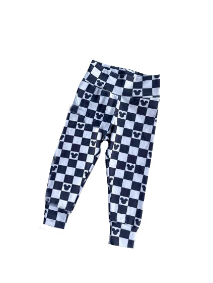 Plaid mouse baby kids pants