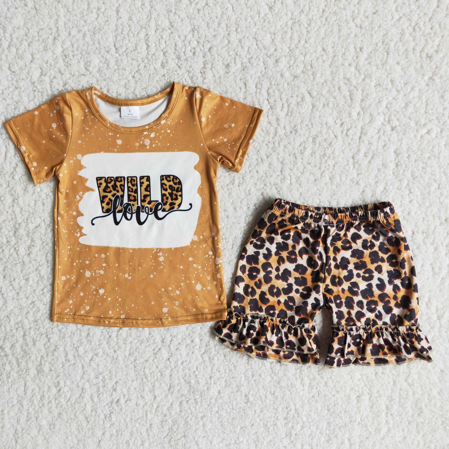 Wild shirt leopard girls summer clothing