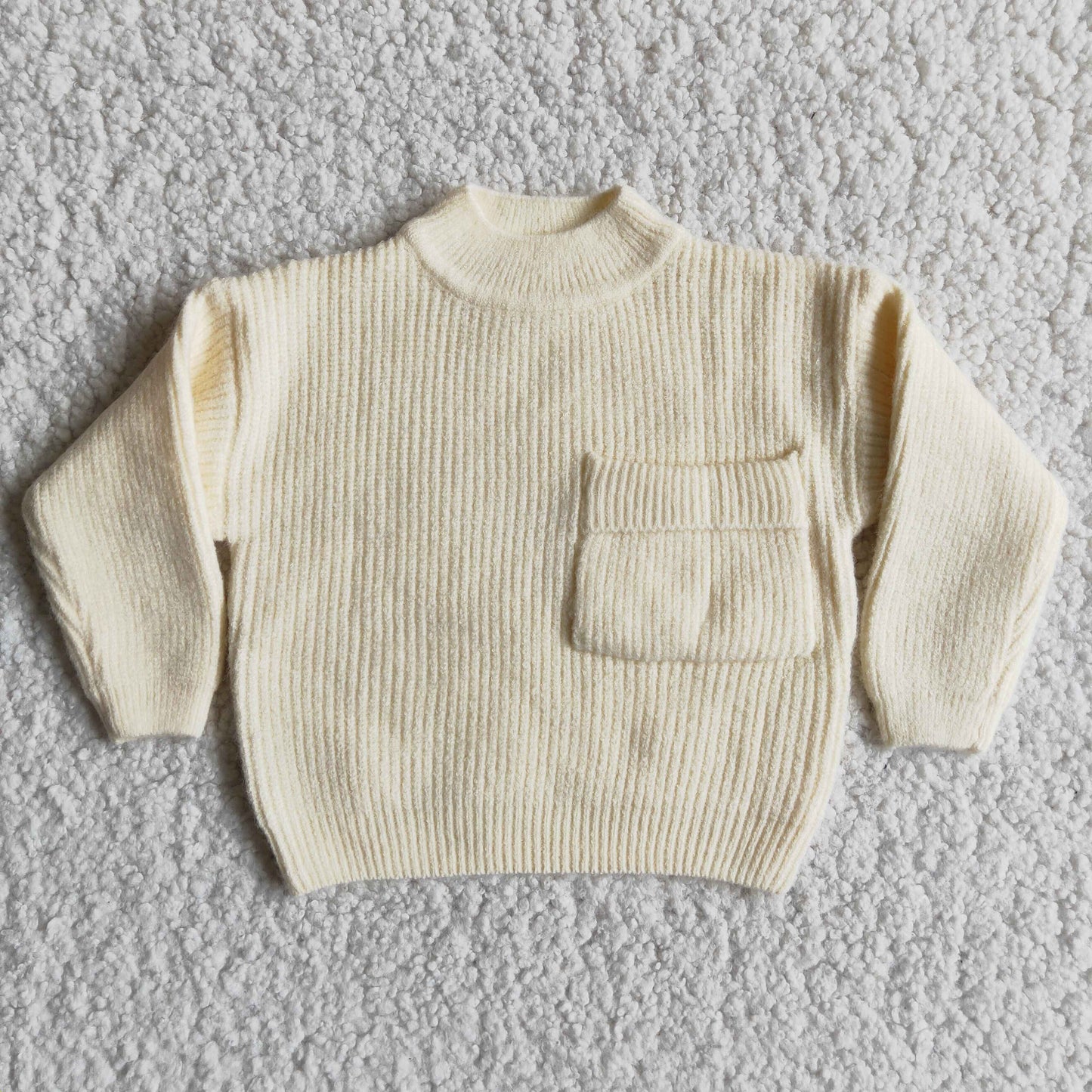 Beige color pocket sweater