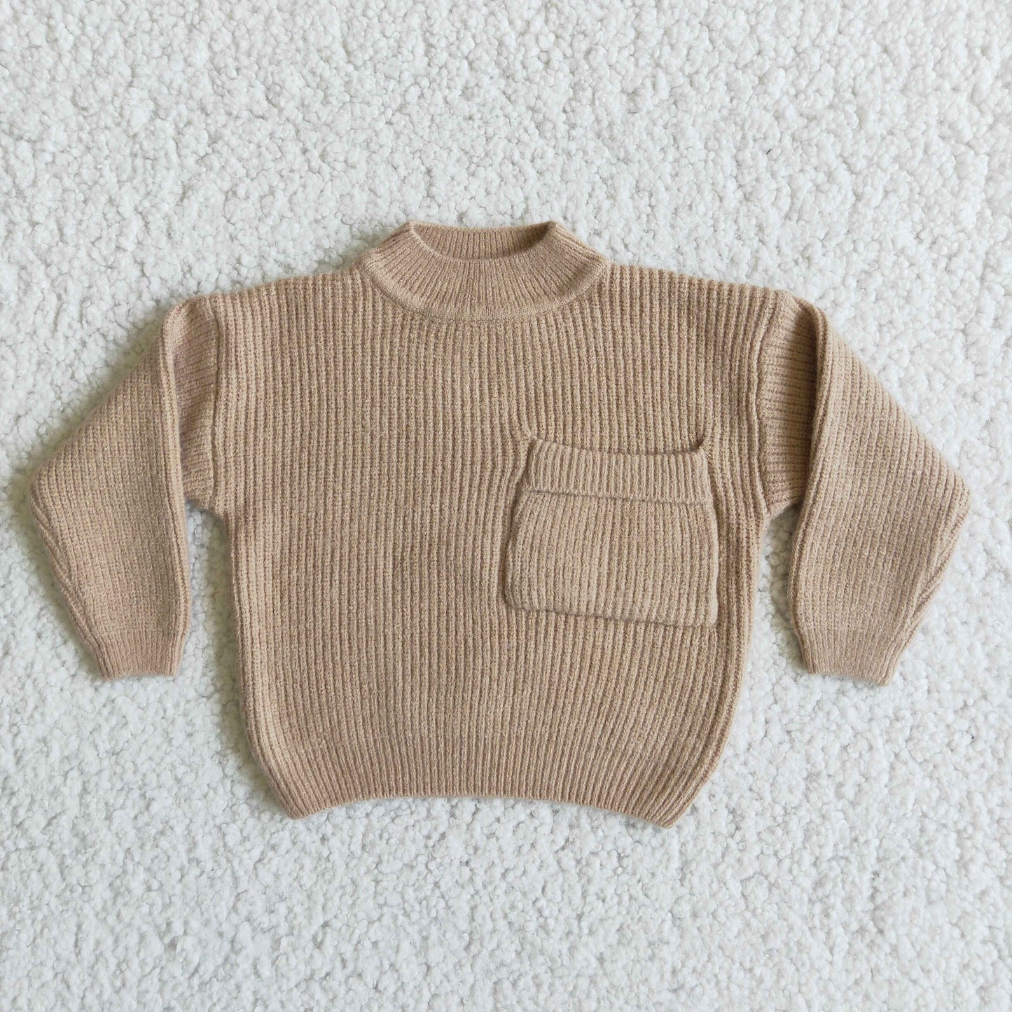 Khaki color pocket sweater