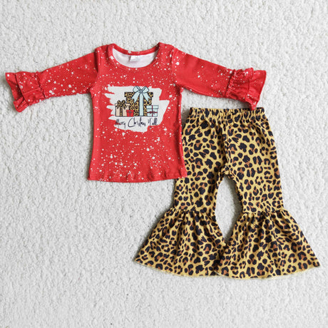 Merry Christmas y'all leopard pants Christmas outfits