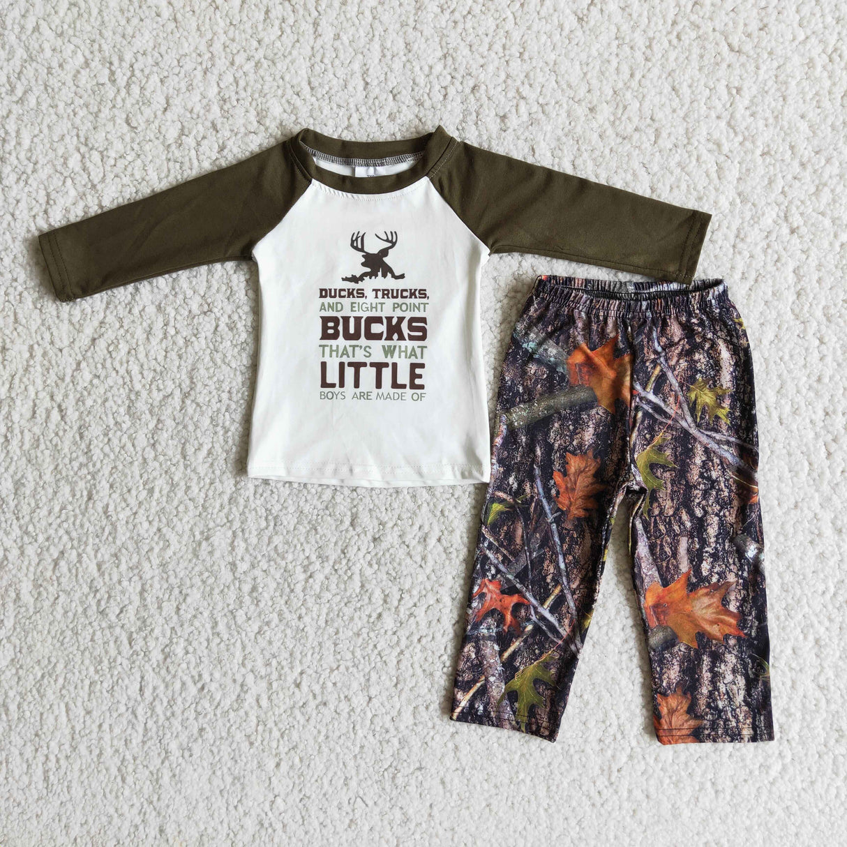 Deer print camo pants boy clothing