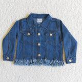 Tassels girls denim jackets
