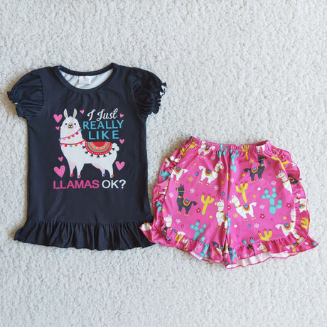 I just really like llamas girls summer clothing