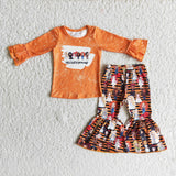 Halloween princess shirt bell bottom pants clothing sets