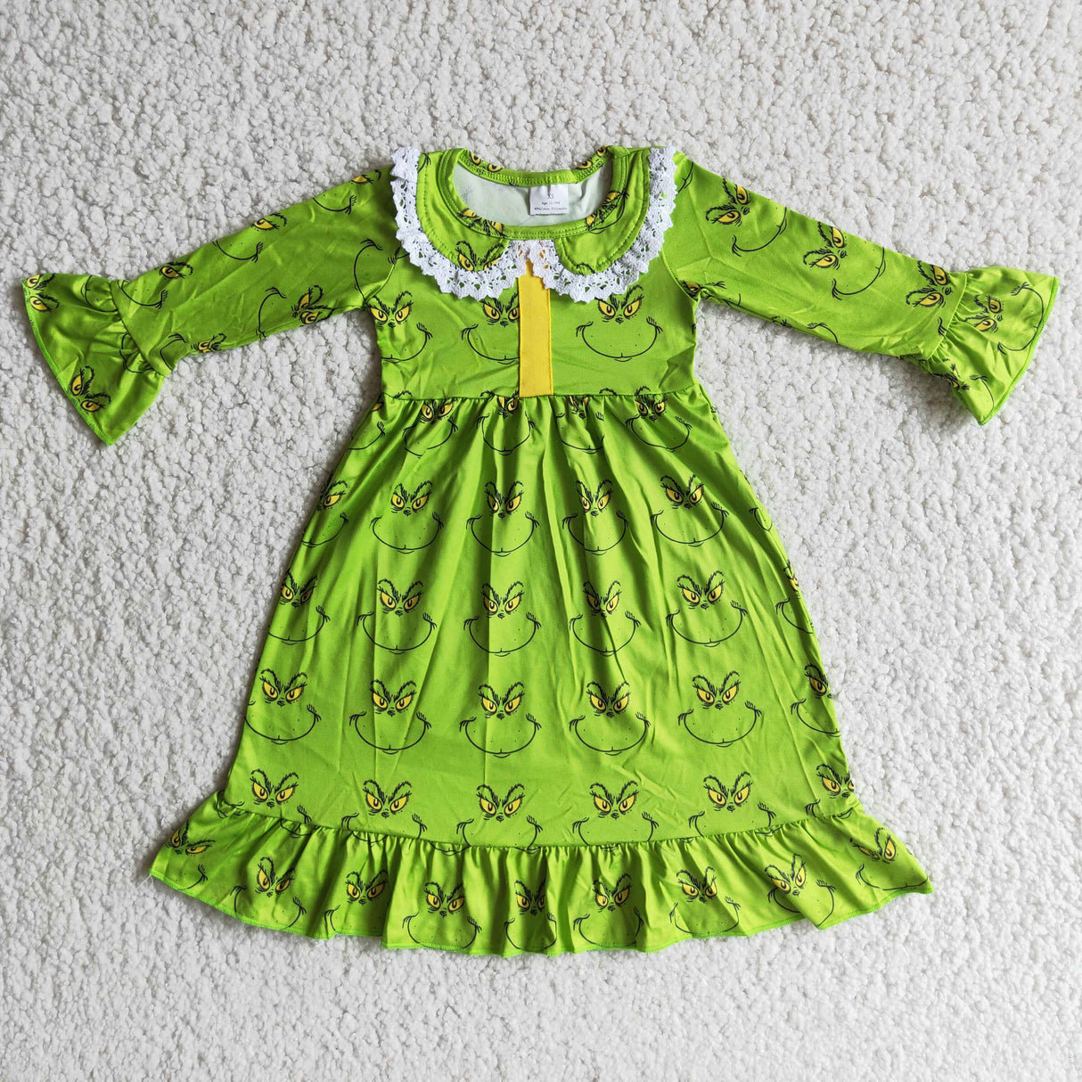Maxi girls green face Christmas night gown 3T Maxi girls green face Christmas night gown 3T