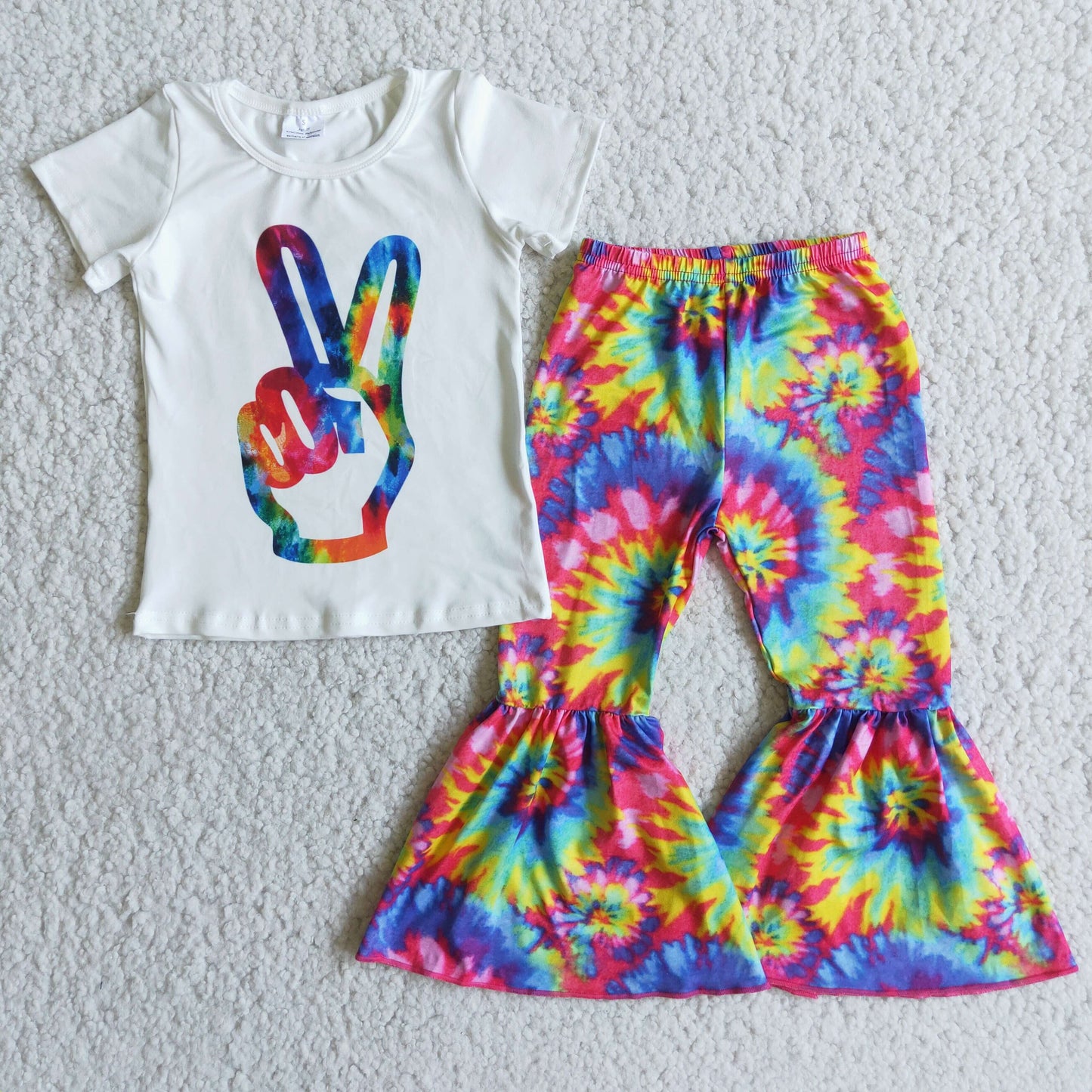 Girl Peace Tie Dye Pant Outfit