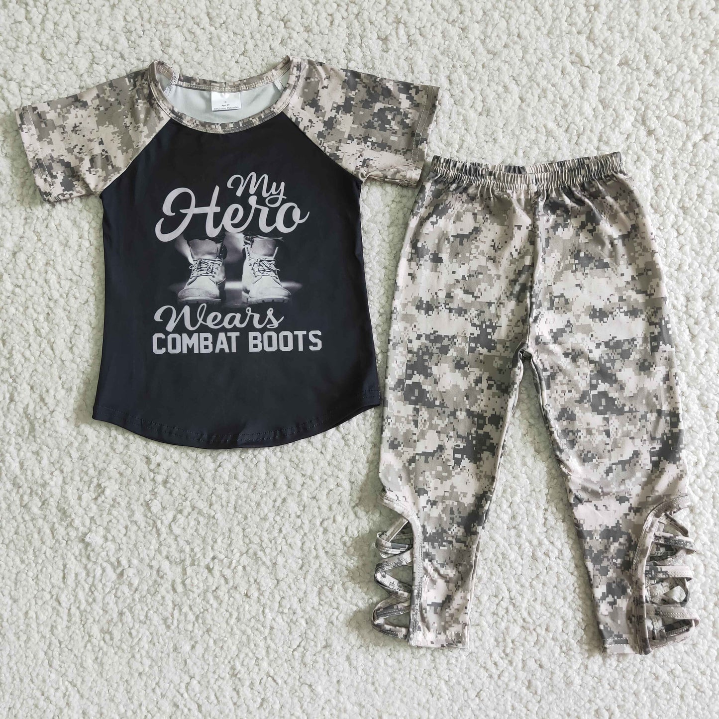 My hero wear combat boots camo girls clothing