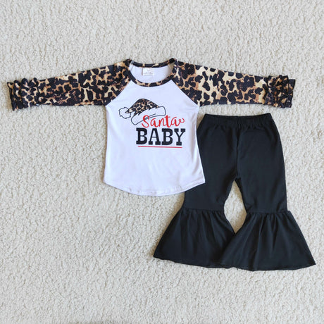 Santa baby outfits kids Christmas clothing set