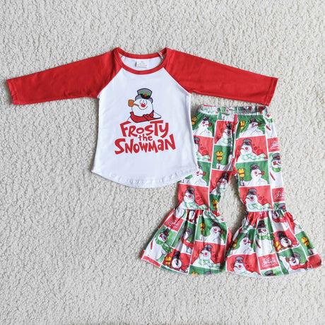 Snowman kids boutique winter clothing