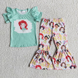 Princess bunny print baby girls princess easter clothing set