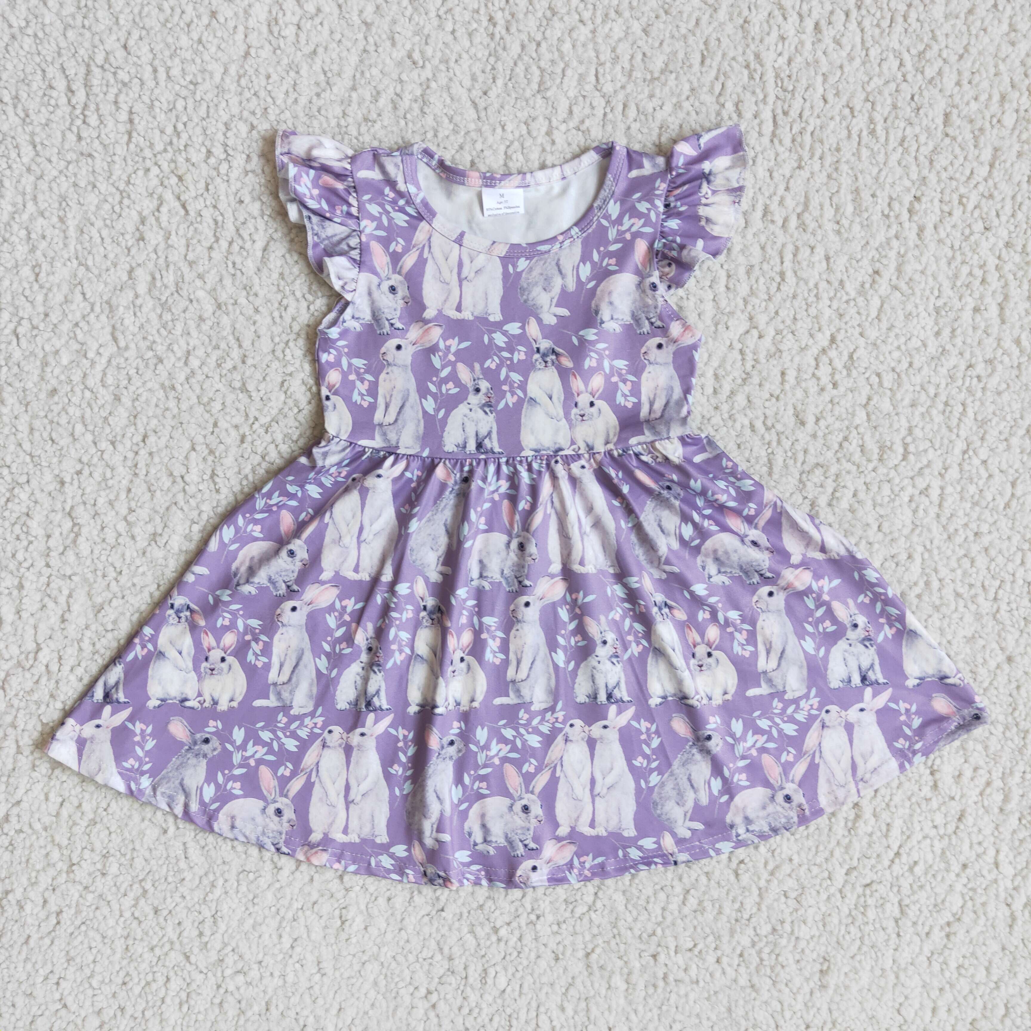 Girls purple easter fashion dress