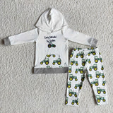 Easily distraced by tractors boy hoodie set