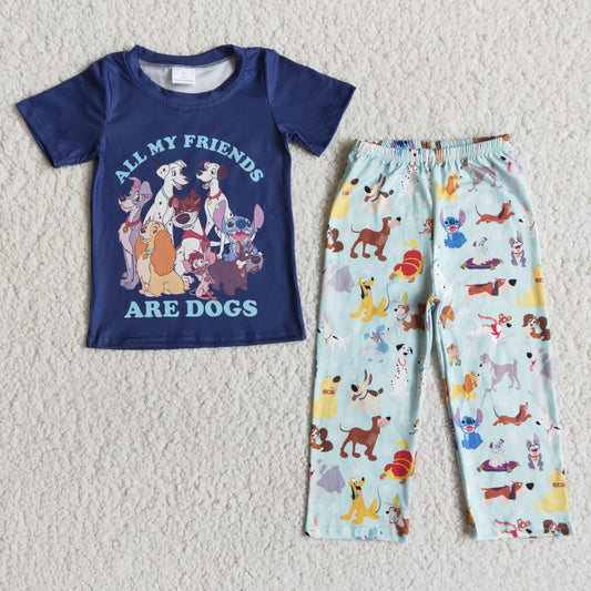 All my friends are dogs shirt pants kids boy clothing