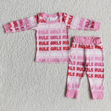 Rule girls baby boutique valentine's day pajamas