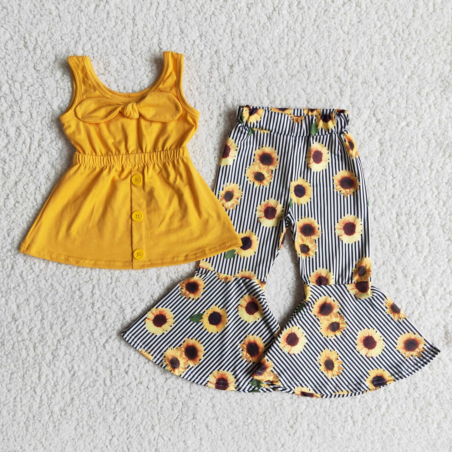 Girl Sleeveless Tunic Sunflowers Outfit