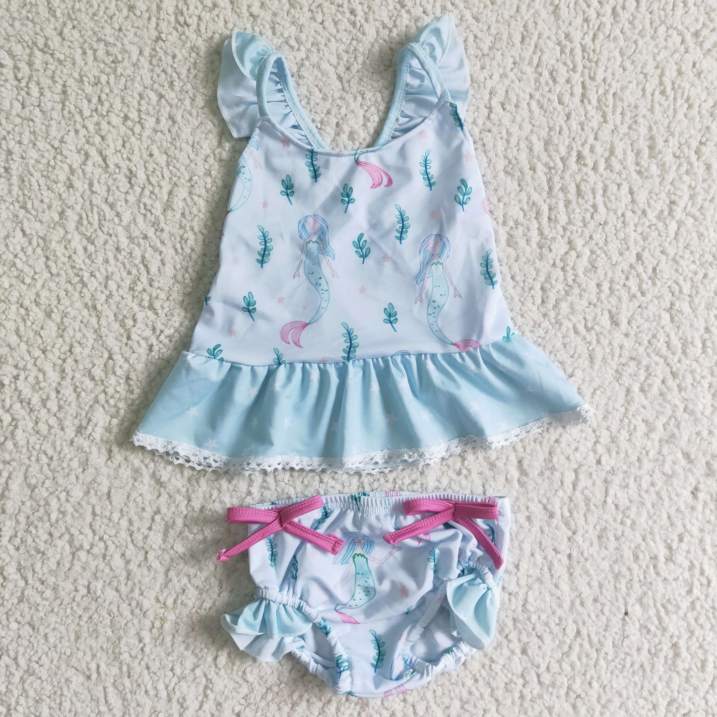 Sea print baby girls summer swimsuit