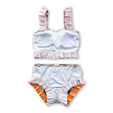 Animal prints mouse 2 pcs lining kids girls swimsuit