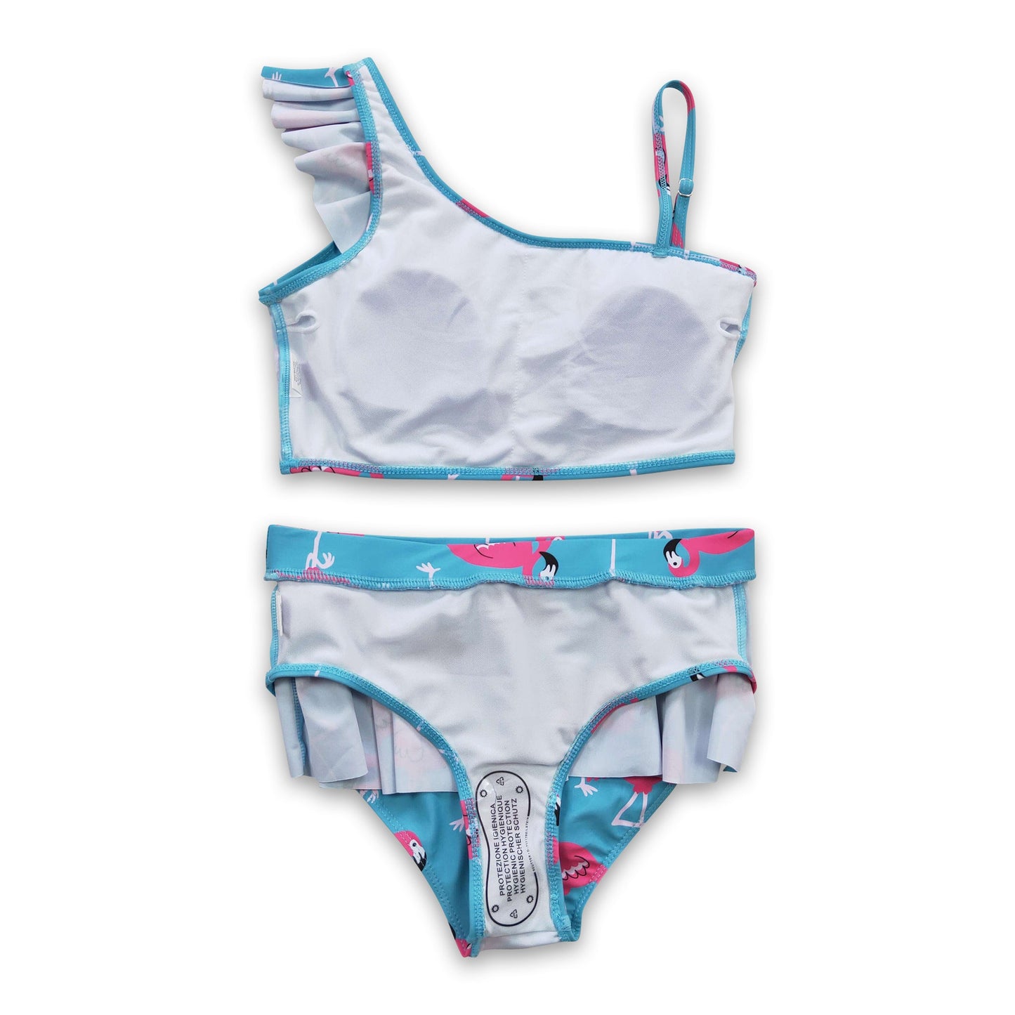 Flamingo lining 2 pcs baby girls swimsuit