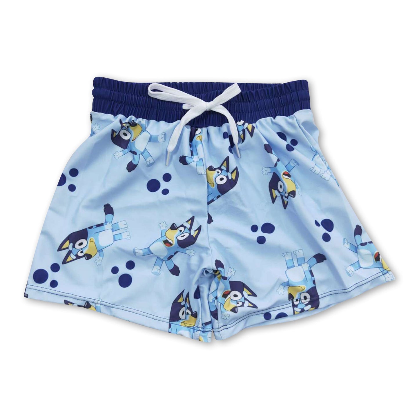 Blue dogs cute kids boy summer swim trunks