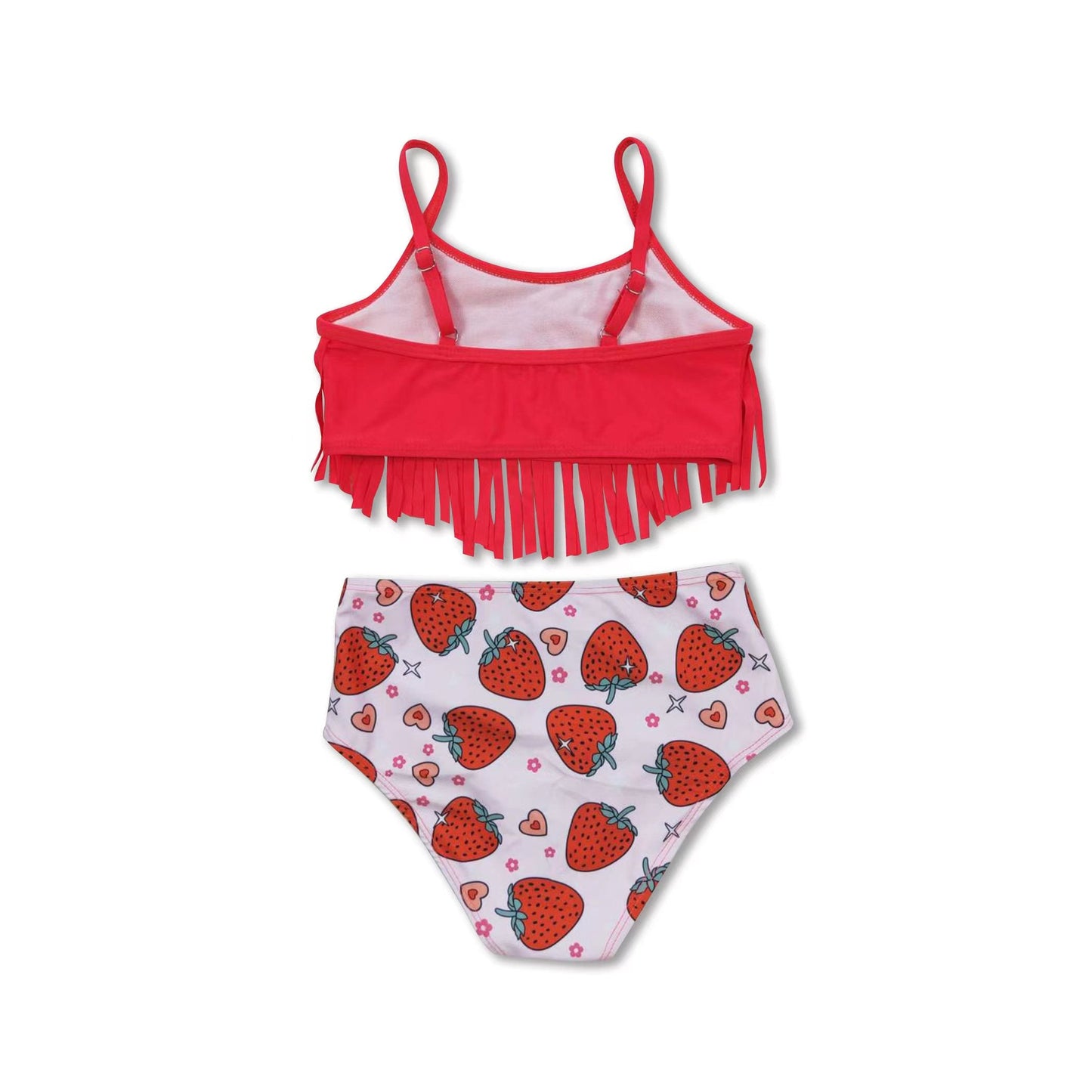 Tassels strawberry baby girls summer lining swimsuit
