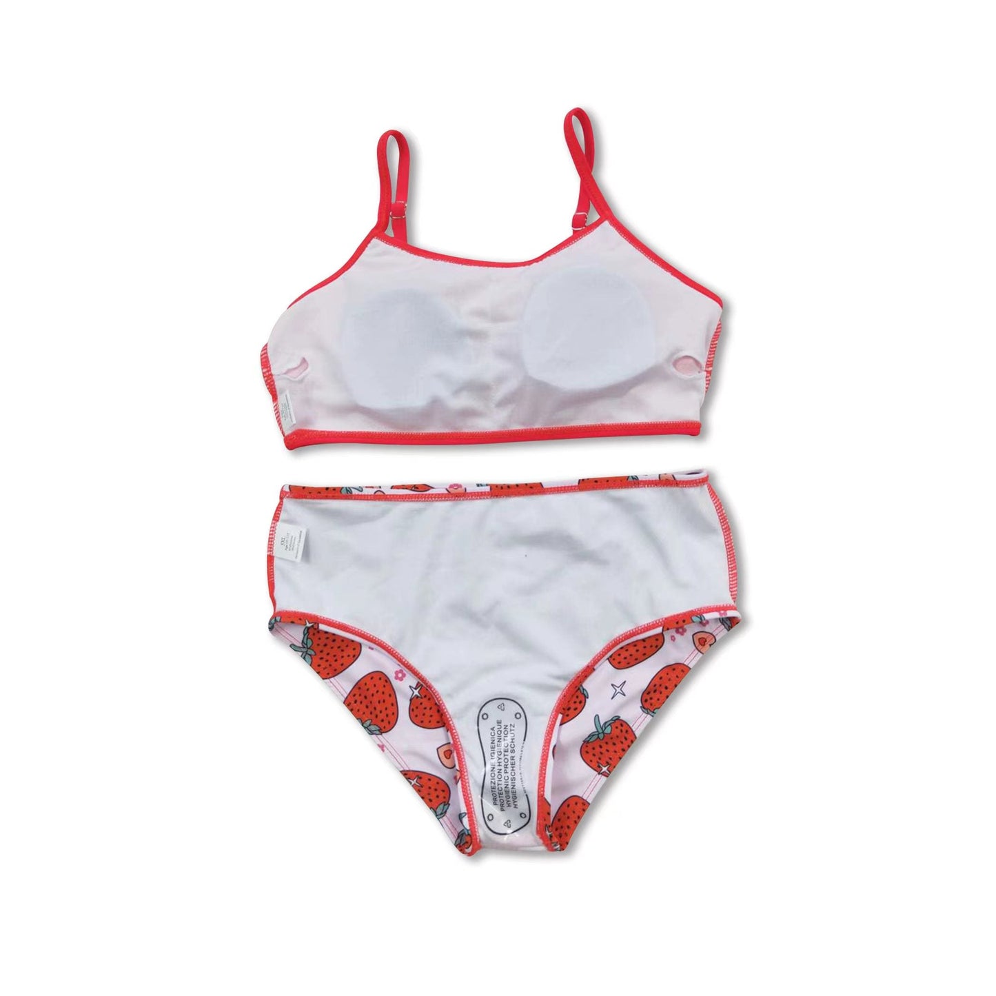 Tassels strawberry baby girls summer lining swimsuit