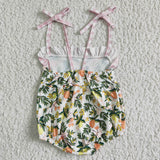 Peach sleeveless baby summer romper
