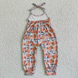 Peach sleeveless jumper kids girls jumpsuit