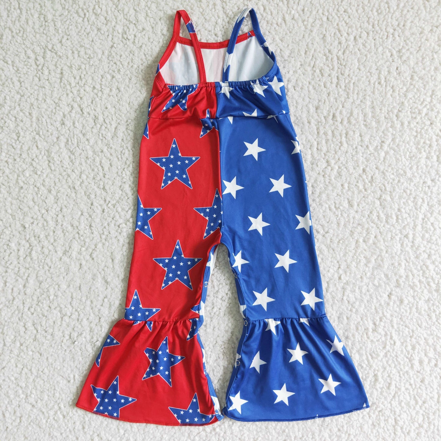 Stars baby kids girls 4th of july jumpsuit