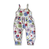 Sleeveless floral baby girls summer jumpsuit