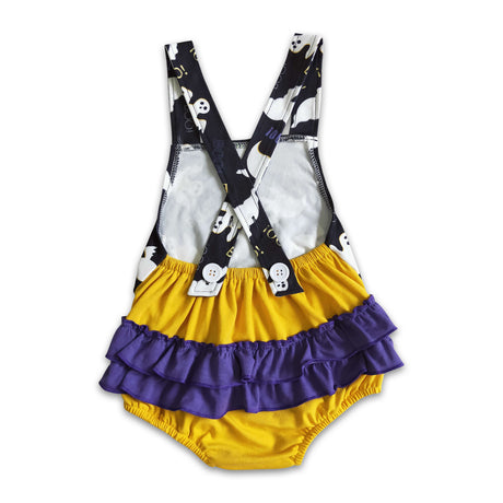 Boo ghost bubble baby girls Halloween romper